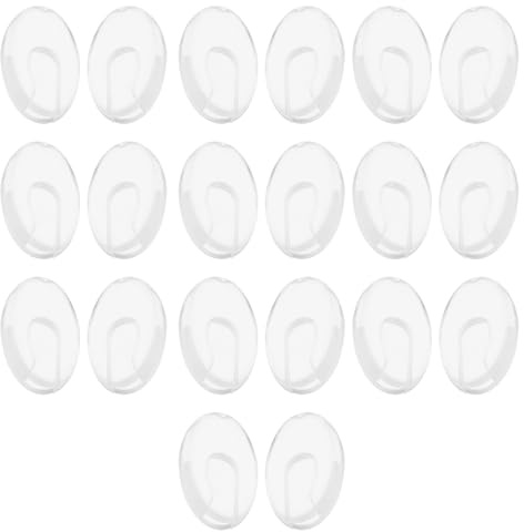 ECSiNG Lot de 10 Paires de Plaquettes Nasales de Rechange en Silicone pour Lunettes Compatible avec Silhouette Lunettes sans Monture