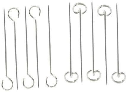 BESPORTBLE 10piezas Pasador De Parrilla De Acero Inoxidable Brocheta De Barbacoa Cocinar Carne Asador Incluye Brochetas De Barbacoa Resistentes y Duraderos