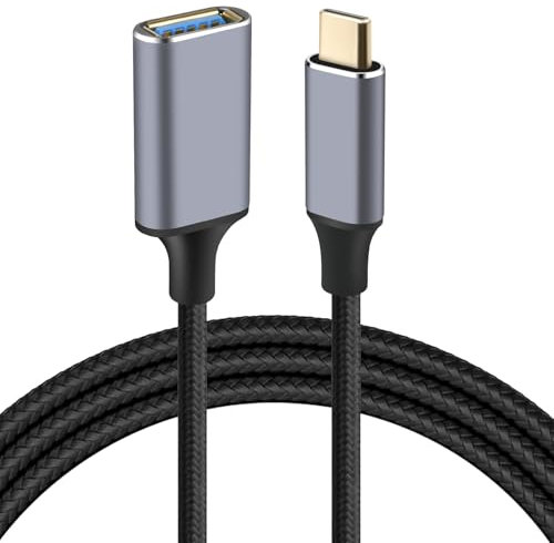 AXFEE 1M USB C to USB Adaptor, OTG Cable Type C 3.1 Male to USB 3.0 Female Adapter, USB C Extension Cable Compatible with i-Pad Pro, Galaxy S23/S22, MacBook, and more Type C Devices