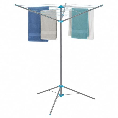 Taylor & Brown 18m Clothes Airer Clothes Drying Racks 3 Arm Rotary Washing Line Airer Portable Foldable Freestanding Clothes Line Indoor Outdoor Umbrella-Style Clothes Drying Rack