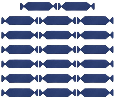 sourcing map 20pcs Vinyl Squeegee Fabric 5 Inch Pre-Cut Self-Adhesive Microfiber Replacement Felt for Squeegee Application Tool, Blue