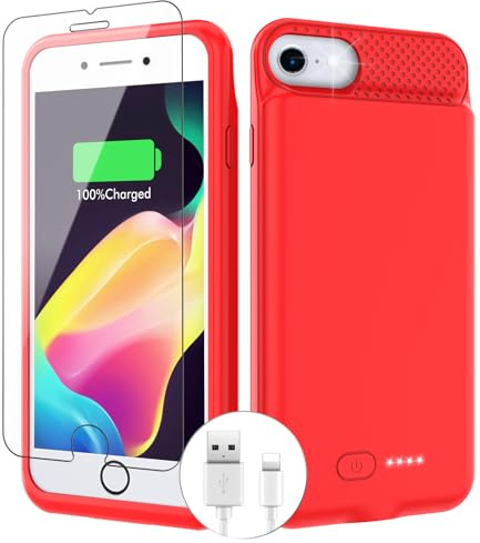 BOPPS 202505 Akkuhülle für iPhone SE/8/7/6, Rot