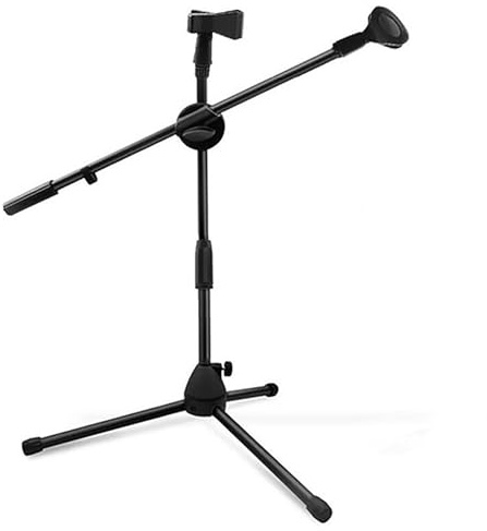 Studio mice Stand - Soporte de equipos de sonido plegables, soporte de micrófono telescópico Boom | Monte de trípode portátil con pie seguro, extensión de altura flexible para producción musical y ses