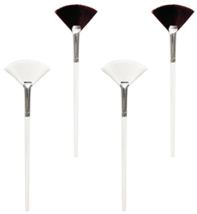 SMASOLO 4pezzi Pennello in Nylon di Pennelli di Bellezza per Strumenti di Bellezza per Applicazione di Maschere Viso
