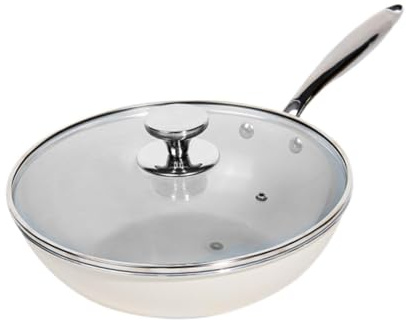 Gcljlmy Sartén de freír antiadherente sartén multifuncional con revestimiento cerámico para cocinar eléctrico (M)