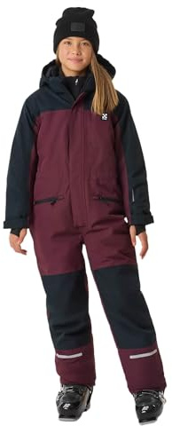X-Trail Cortina Ski Overall Combinaison de Ski d'Hiver Imperméable 10000mm en Polyester pour Enfant Mixte avec Capuche Amovible