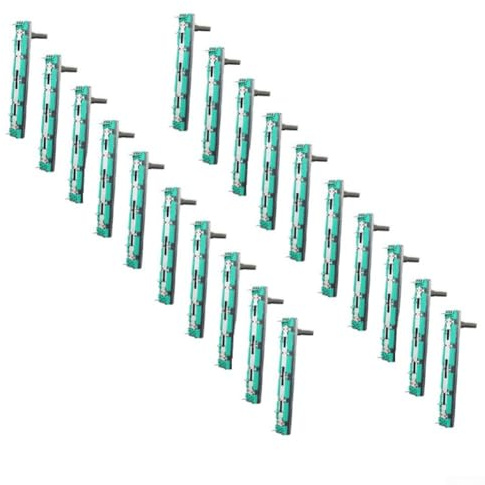Slide Linear Potentiometer Variabler Widerstand 10K Ohm B103 für Audio Mixer, Lautsprecher, TV Lautstärkeregler - Gerader Dual Slide Fader mit Kunststoff u