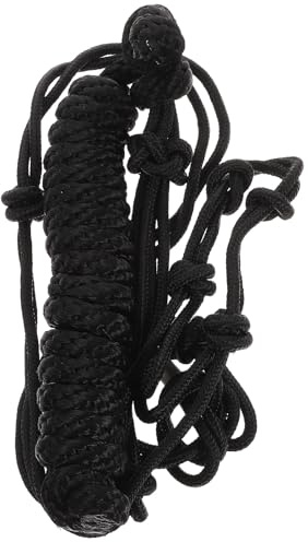 DEARMAMY Braided Rope Horse Halter Black Western Style Lightweight Professional Training Halter for Equestrian Use
