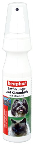 Beaphar Ayuda para desenredar y peinar, Cuidado para Perros y Gatos, espray desfiltante con Aceite de Almendra, espray para peinar la Piel de Perro, Botella pulverizadora de 150 ml