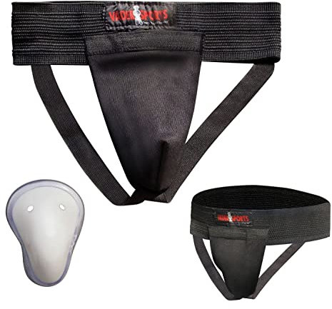 Groin/Abdominal guard Box Protector Muay thai MMA UFC Cricket box black kids martial arts training box guards, Hockey groing guard, adult martial arts box protector (Extra small/kids age 4-7)