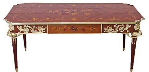 Casa Padrino Luxus Barock Schreibtisch Mahagoni Sekretär 120 cm - Antik Stil