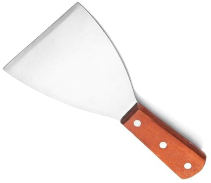 CN-Culture Wood Handle Slant Edge Grill Scraper, 4-Inch x 8.5-Inch