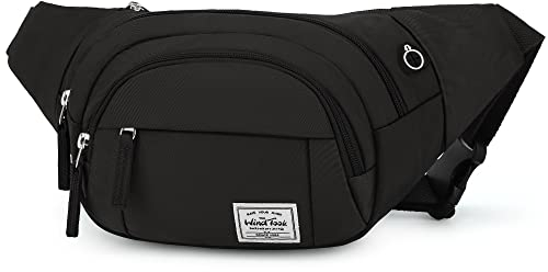 Wind Took Bauchtasche Gürteltasche Brusttasche Stylisch groß Hüfttasche Sport Handytasche mit Kopfhörer Port für Reise Wanderung Outdoor Running, Damen und Herren, 35×7.5×15cm