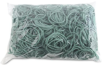 Élastiques en caoutchouc pour produits de bureau Diamètre 50 mm 1,5 x 3 mm 1000 g Vert/Petits accessoires de bureau/Type standard/Matériaux-caoutchouc/Poids (g) : 1000 g/Couleur-Vert/Taille : 1,5 x 3