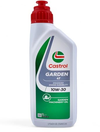 Olio per motori a 4 tempi semisintetico 10W30 lubrificante Castrol Garden 4T 10W-30 con Portachiavi Cavatappi conf. 5x1lt