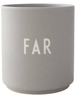 Design Letters Lieblingsbecher Grau FAR Tasse | Papa Tasse, Vatertagsgeschenk | Geschenke für Papa, Geburtstagsgeschenk | Kaffeebecher Porzellan | Tasse mit Spruch | Papa Geschenk 250 Ml