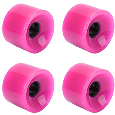 BuyWeek Longboard Rollen, 4 Stück Skateboard Rollen 70 mm Longboard Räder Ohne Risse Skateboard Ersatzräder Zubehör Ausgewogen Sicher Starker Grip(Rose Lila)