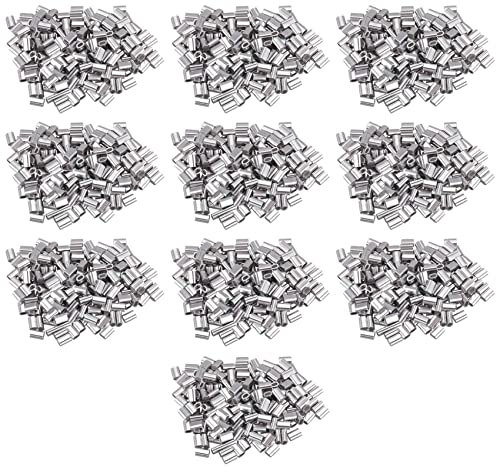 WanShi M1,5 Cuerda de Alambre Aluminio Virola Accesorios Sujetacables Crimpa 2000 Piezas