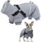 Hundejacke Mittelgroße Hunde, Winterjacke Fleece mit Geschirr Hundemantel Warmer Fleece Hundemantel Hundewesten-Geschirr Hundepullover Winter(Grau, M)