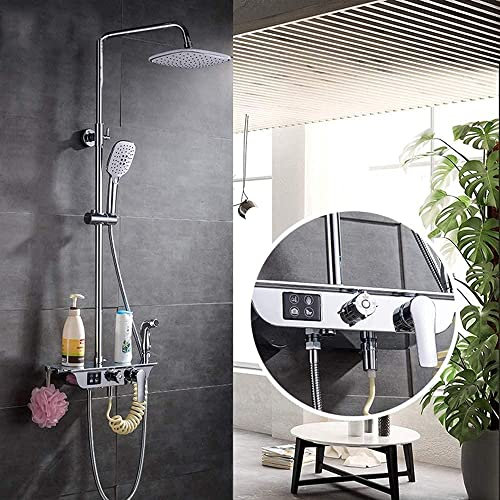 Shower Head Household Bathroom New Four-Speed Large Panel Rack Shower Set Shower Faucet Shower System Decoration