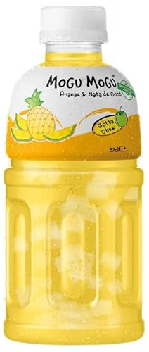 Mogu Mogu - Boisson rafraîchissante à l'Ananas et Nata de Coco - 320ml Pet - Pour une pause fruitée et exotique. - Le Lot De 6