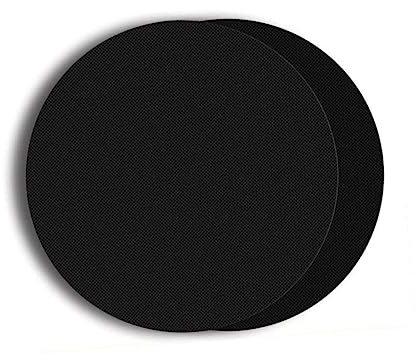 Happyyami 2pcs Round Grill Mats 40cm Barbecue Pad Nonstick Reusable BBQ Mat for Outdoor Grill Keeps Food from Sticking Easy to Clean Lightweight Storage