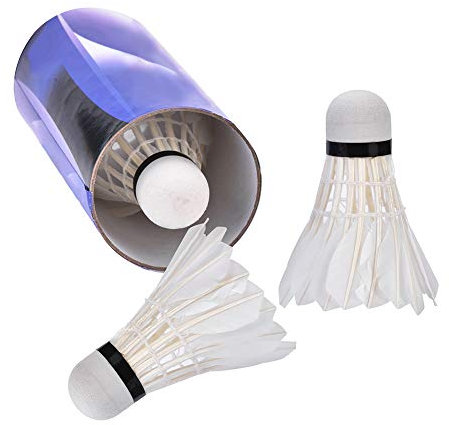 Gavigain Federbälle aus Gänsefedern, 3er-Pack, Badminton-Federbälle, Trainings-Federball für drinnen und draußen, für High-Speed-Training, Badminton für drinnen und draußen