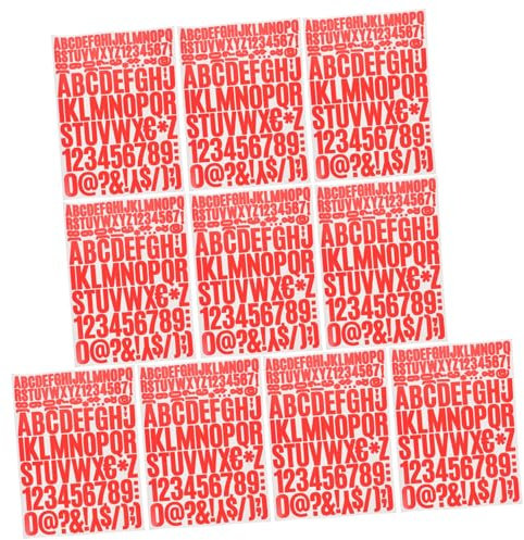 TOPPERFUN 10 Blätter Alphabet Aufkleber Buchstaben Zahlen Aufkleber Vinyl Für Plakatkarton Hausdekoration Scrapbook Tagebuchbedarf
