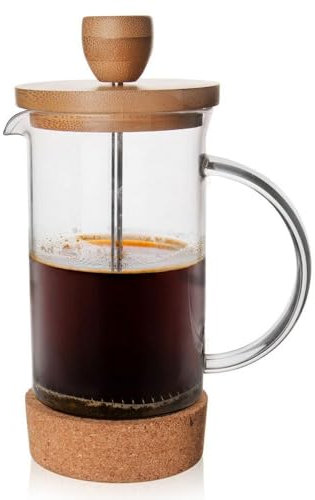 orion group Cafetière à piston en verre 400 ml, 2 tasses