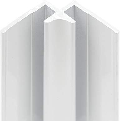Schulte profilé d'angle intérieur 210cm blanc panneau mural | recoupable, pour finition panneau mural bain douche cuisine