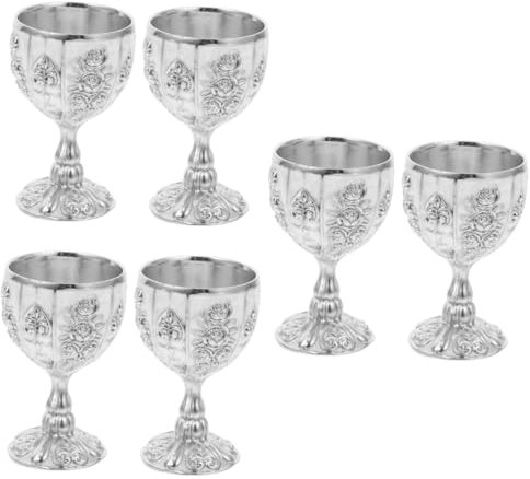Alipis 6 Stk Europäisches High-End Weinglas einzigartige Tassenverzierungen Kelchbecher weisweinglasser glühweinbecher Weingläser Cocktailgläser Party-Weinhalter Europäischer Weinpokal