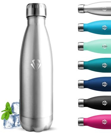 Grsta Thermosflasche, 750ml Trinkflasche Edelstahl, BPA-Frei, Trinkflasche Auslaufsicher, Trinkflasche Kohlensäure Geeignet, Kalt & Warm, Wasserflasche für Camping, Büro, Fitness, Wandern, Reisen