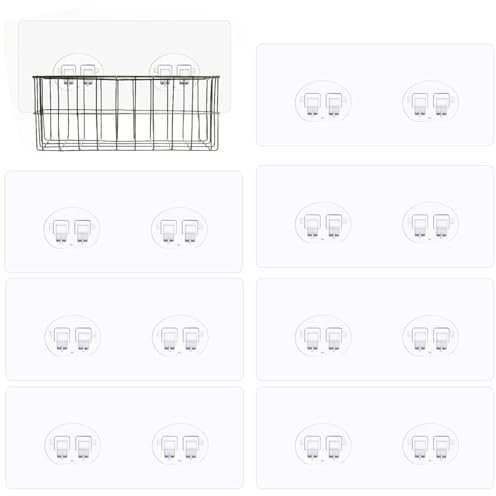 10 Pièces Adhésifs de Rechange pour Support de Douche Crochets, Crochet Adhesif Mural pour Etagere Salle de Bain, Crochets de Suspension Porte Savon, Accessoires de Cuisine