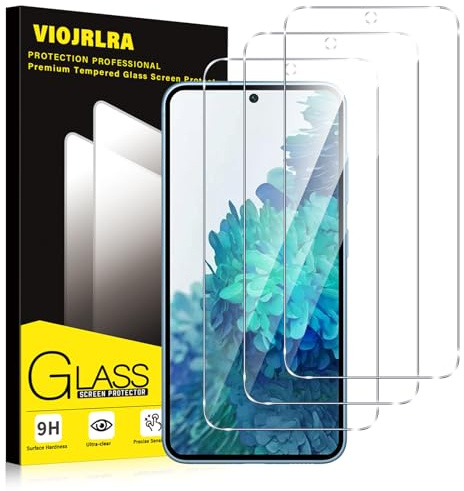 Viojrlra 3 Stück Panzer Schutz Glas für Samsung Galaxy S20 FE 5G, 9H Härte Schutzfolie, HD Klar Displayschutz, Frei von Kratzern, Anti-Bläschen, Ultrabeständig Folie