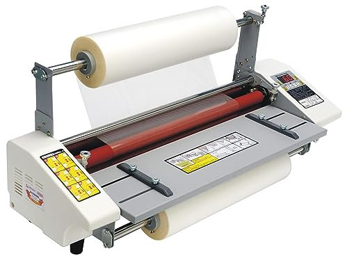 Laminiermaschine - Kaltes Heißes A2+ 4 Rollen Doppelseitiges Laminiergerät mit LCD-Digitalanzeige, Einstellbare Temperatur 0-180℃ für Schule, Büro, Gewerbliche Nutzung
