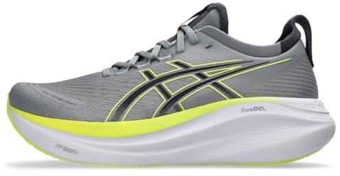 ASICS Gel-Nimbus 27 löparsko för män, Grus/Bärare Grå, 46 EU