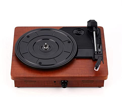 SGKOMN Tourne-Disque rétro, phonographe Portable Classique, Gramophone, Tourne-Disque Vinyle, phonographe Ancien, phonographe Simple intégré