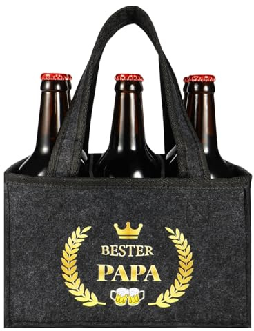 YRsorn Bester Papa Geschenke Männerhandtasche - Bier Geschenke für Männer Vatertagsgeschenk für Papa, Lustige Personalisierte Geburtstag Geschenke für Männer