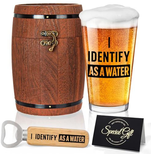 Joybble Birthday Gifts for Men, Valentine's Day Beer Glass Gift Set for Men, Beers & Craft Ale Gifts for Husband, Novelty Father's Day Pint Drinks Presents for Dad or Brother, Cool Pint Glasses