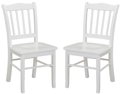 Boraam Shaker Dining Room Side Chairs, Set of 2 – Cream Finish