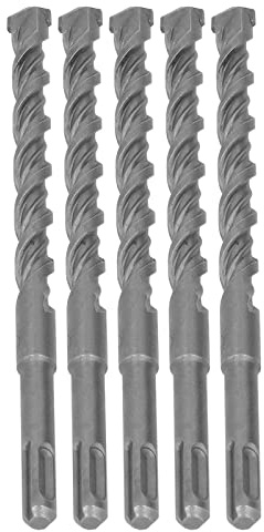 FTVOGUE Corte Rápido de 40cr Impacto de Material Brocas con Punta de Carburo para Taladros de Martillo Eléctrico - Juego de 5 (14 mm)
