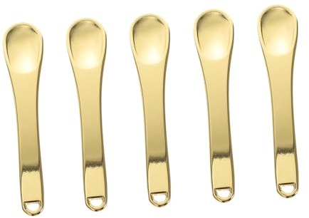 Homoyoyo 5pièces Cuillères Cosmétique Zinc Alloy Spatule Mini Maquillage Portable Pour Crèmes Contour Yeux Et Soins Visage