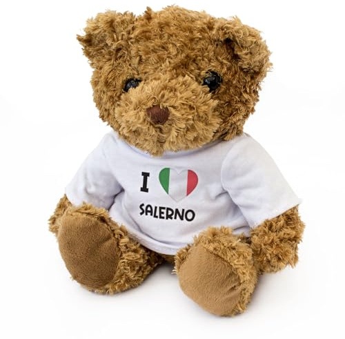 I LOVE SALERNO (ITALY FLAG) - Teddy Bear - Cute Cuddly Soft - Gift Present