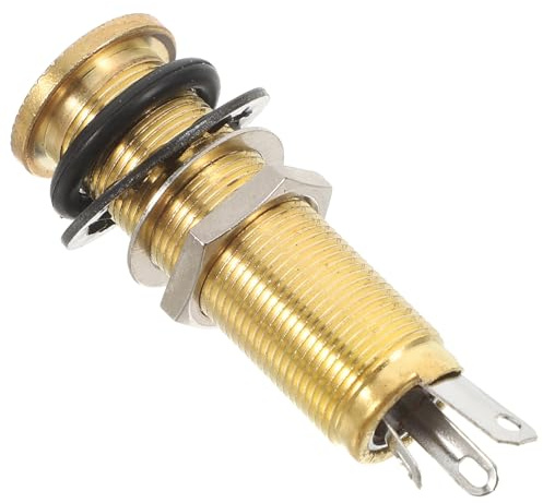 Gitarrenausgangsbuchse Gt210 6, 35mm Gold mit 3 Schrauben | Kupferausführung, Stereo oder Mono Ausgang, 3-pin Anschluss für Bass und Andere Instrumente