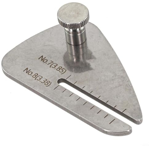 Herramienta de perforación de cuero con escala integrada, placa de ayuda de perforación de acero inoxidable para pinchar cincel de cordones de hierro 60 x 40 mm