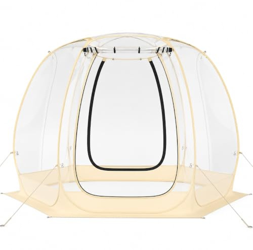 Bubble Tent Large Weatherproof Outdoor Clear Igloo Dome Pod For 6-10 People, Cold Weather Garden Shelter, 180 x 165 cm