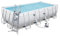 Bestway Set Piscine Tubulaire Hors Sol rectangulaire 18 Feet Gris
