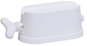 Pflegehome24® Tubenpresse, Tubenausdrücker, Tubenentleerer, mit integriertem Ständer (weiß)
