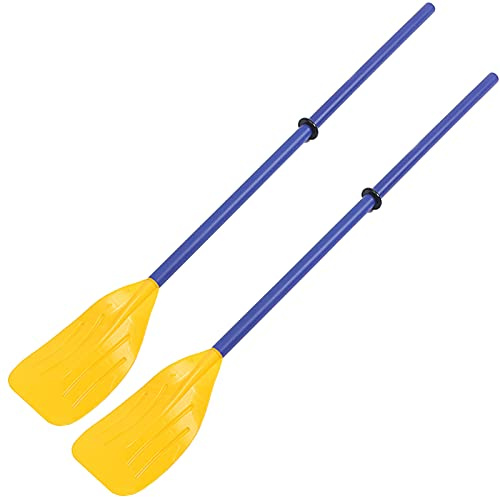 Jashem Boat Oars 2 Pieces Kayak Paddles Children Detachable Canoe Paddle Inflatable Boat PVC Oar Water Sports Accessory (Plastic)