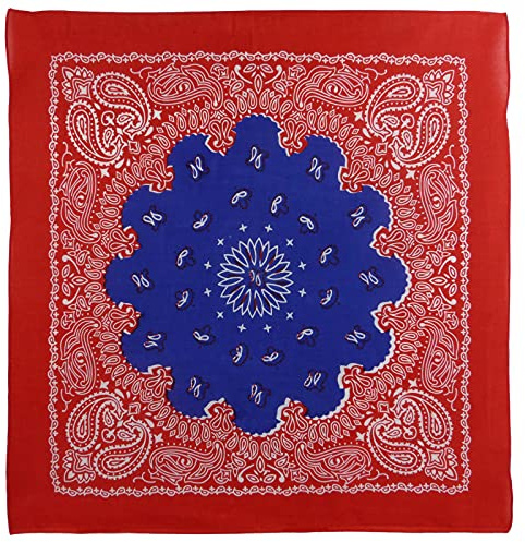XL zweifarbiges Paisley Bandana Bandana Bandana leichte Baumwolle